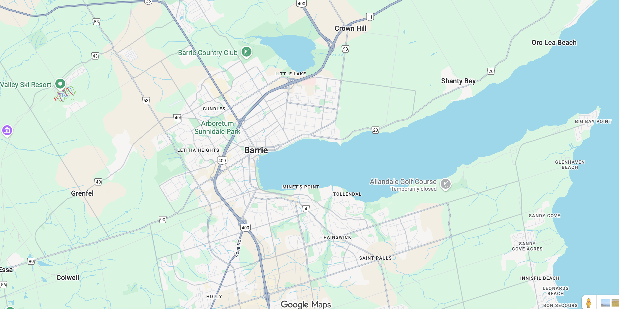 Barrie map